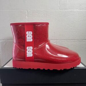 UGG Classic Clear Mini 1113190 Samba Red Boots Waterproof Pull On Women's 11 US